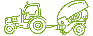Tractor Pulling Baler Icon